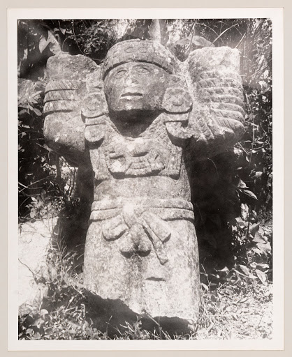 [Carved Mayan Stone Figure, Mayan Ruins Chichen Itza]