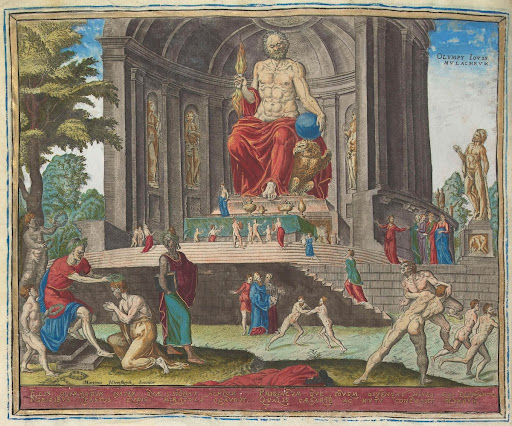 Standbeeld van Zeus in Olympia