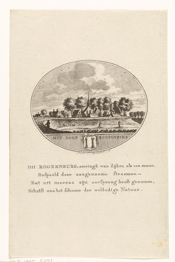 Gezicht op het dorp Rozenburg