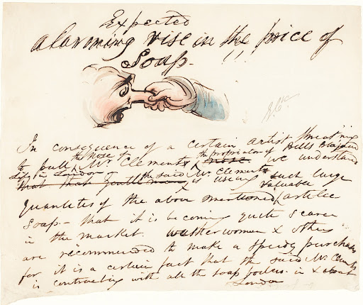 "Expected--alarming rise in the price of soap!"