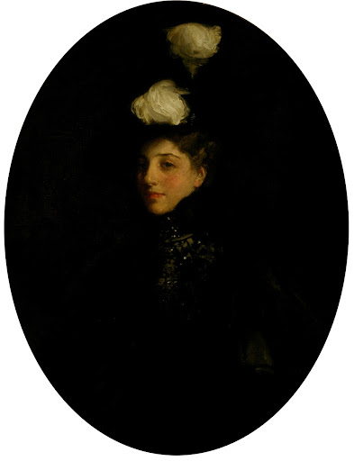 The lady with the white feathers