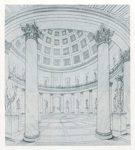 Berlin. Altes Museum by the Lustgarten. View of the Rodunda