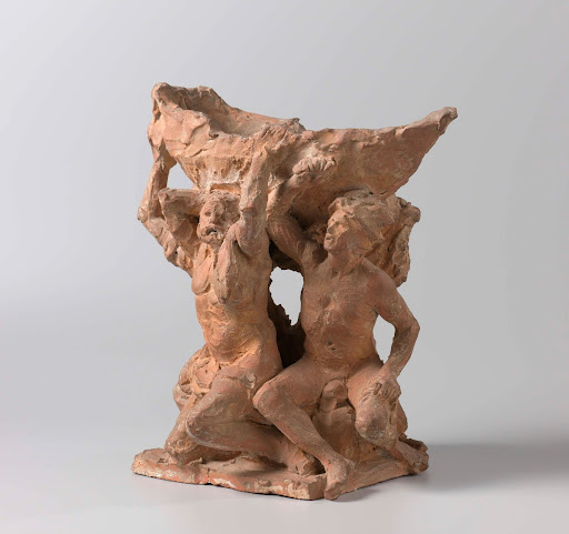 Het koggeschip gedragen door Mercurius, Hercules, Minerva en Neptunus