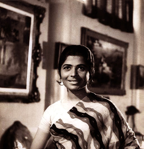 Actress Surekha in Aasman Mahal (1965)