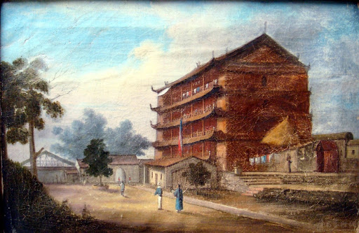 Zhenhai Tower in an export painting from Canton