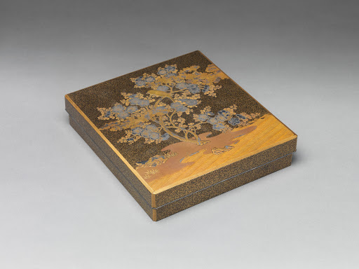 梅鶯蒔絵硯箱|Writing Box with Warbler in Plum Tree