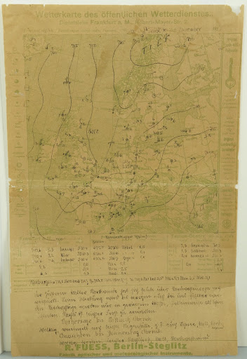Radio weather map of the public weather service in Frankfurt am Main