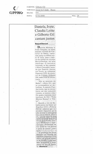 Documentos do Arquivo Pessoal de Gilberto Gil