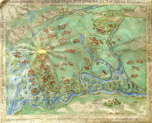 Mapa de la sabana de Bogotá.