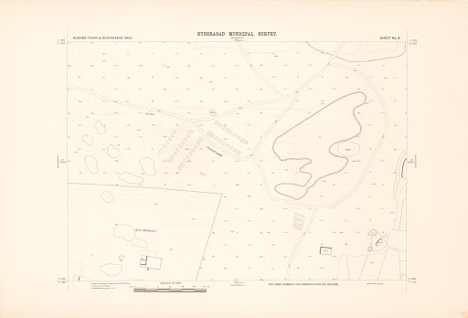 Hyderabad Municipal Maps, Hughes Town & Mushirabad Area, Sheet No - 8 Front