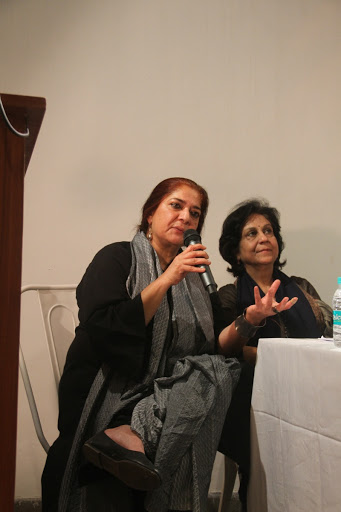 Sheba Chhachhi at the Arc Silt Dive Launch at Khoj Studios