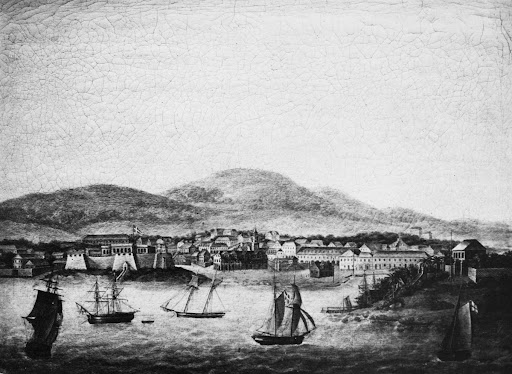 View of Christiansted from the Sea (Courtesy of the Library of Congress)