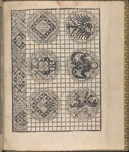 Giardineto novo di punti tagliati et gropposi per exercitio & ornamento delle donne (Venice 1554), page 13 (recto)