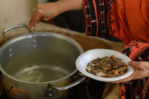 Spices are added to the mix, in Quetta