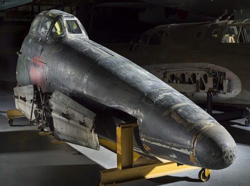 Kyushu J7W1 Shinden (Magnificent Lightning) on display in the Steven F. Udvar-Hazy Center.