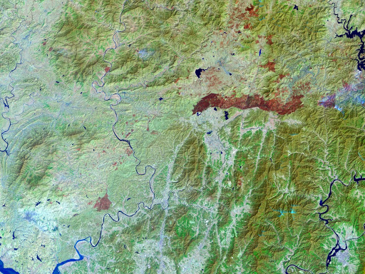 Map of Burning at the Korean DMZ