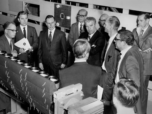 Werner von Braun Visits Lewis Research Center