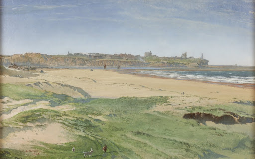 Shields Beach and Tynemouth Castle
