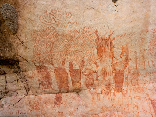 Detail of rock art on the Demoledores panel