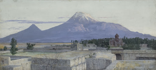 A view on Ararat from Etchmiadzin, collection of the National Gallery of Armenia