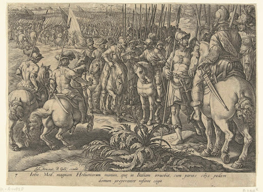 Giovanni de' Medici brengt de Zwitserse troepen ertoe zich terug te trekken