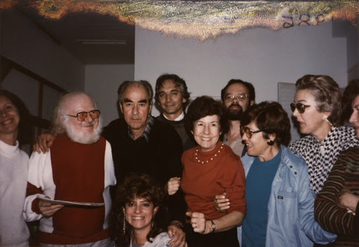 The musician Sivuca, Iberê, Maria and friends in the studio on the Lopo Gonçalves street