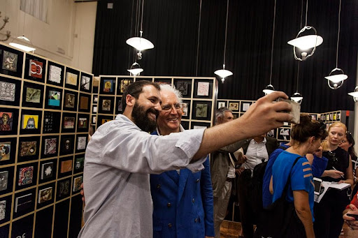 Luciano Benetton and Zaher Omareen artist of the collection Syria off frame