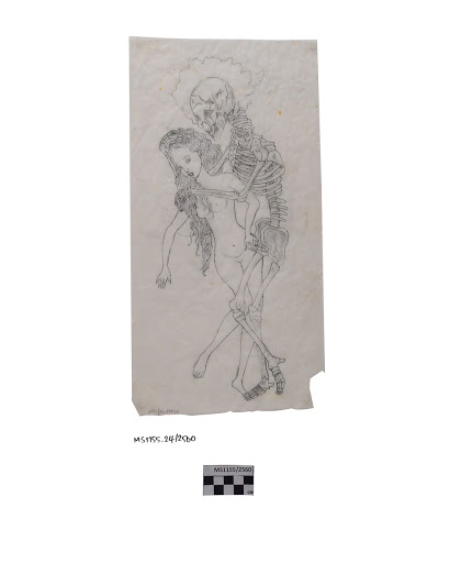 Sketch on wax paper of Le Tango