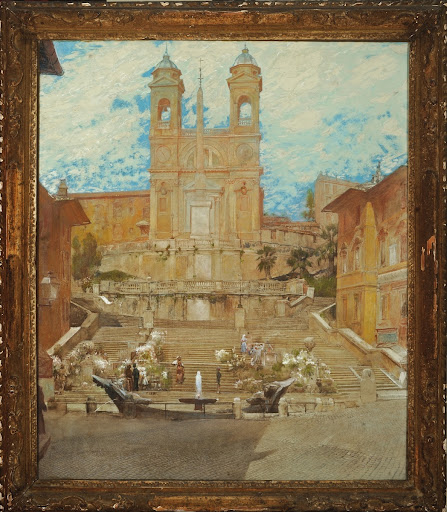Painting of the Spanish Steps