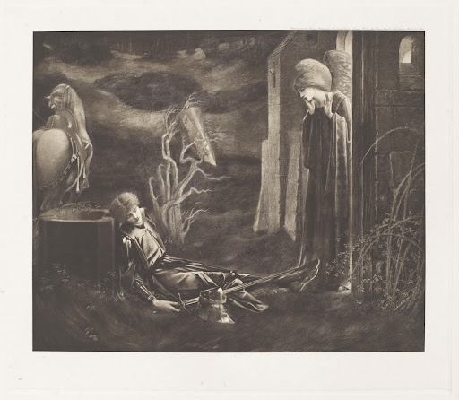 The Dream of Launcelot at the Chapel of the San Grael. From the portfolio: The Work of E. Burne-J...