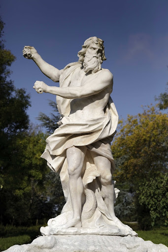 Neptune (a detail of the sculptural group of the Fountain of Neptune)