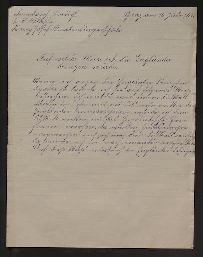 School essay, “How I would defeat the English”