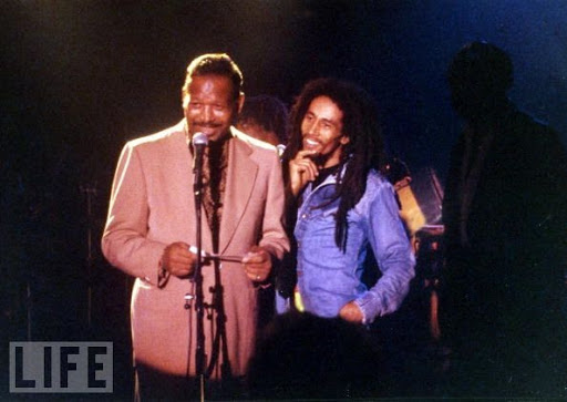 Bob Marley and Sugar Ray Robinson at the Roxy Theater