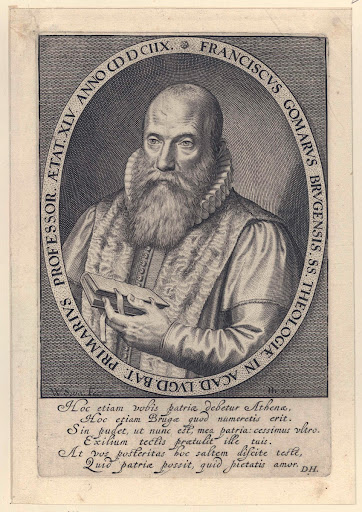 Portret van Franciscus Gomarus op 45-jarige leeftijd