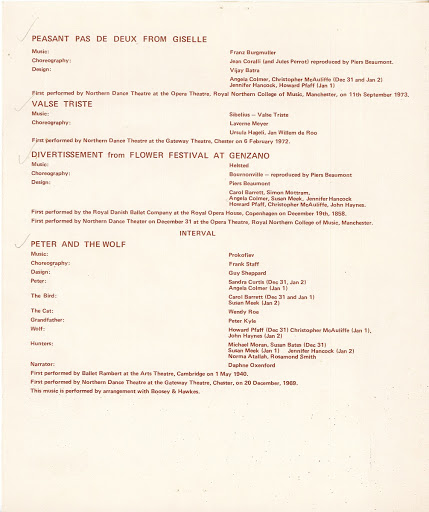 Laverne Meyer's Cinderella Programme Page 4