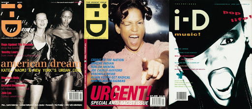 i-D Magazine. The Us Issue, No. 131, August 1994. The Urgent Issue, No. 124, January 1994. The Pop Issue, No. 46, April 1987.