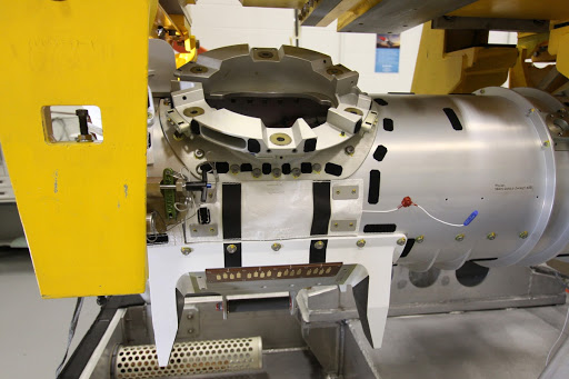 This shows the forward transition on space shuttle Atlantis' orbiter boom sensor system.