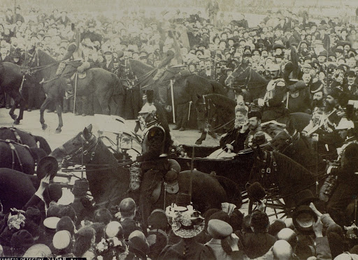 Visit of Tsar Nicolas II and the Tsarina in October 1896: Laying of the foundation stone of the Pont Alexandre III