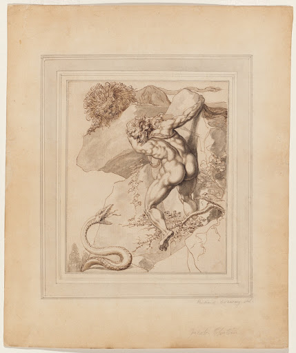 A Man Trapped between a Lion and a Serpent