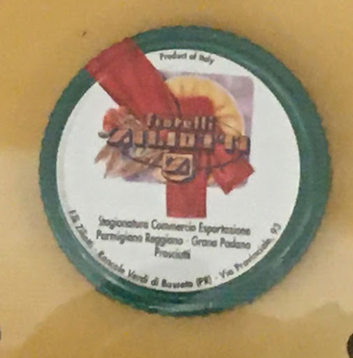 Placca pubblicitaria per forme di Parmigiano del Caseificio Fratelli Ziliotti