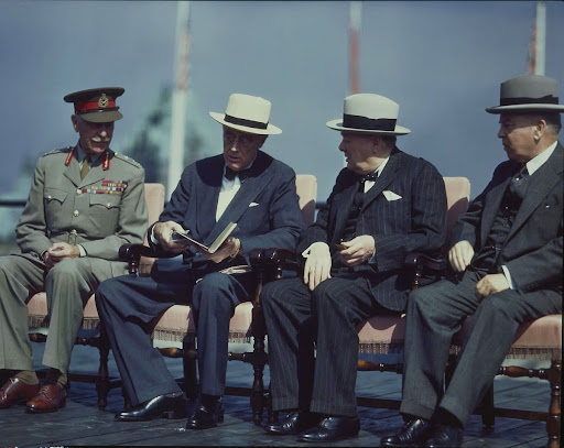 President Franklin D. Roosevelt with Prime Minister Winston Churchill, Lord Athlone, Mackenzie King at the Second Quebec Conference