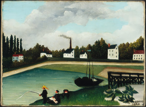 View of the Quai d'Ivry near the Port à l'Anglais, Seine (Family Fishing)