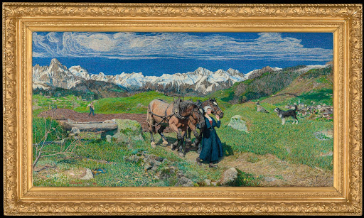 Spring in the Alps, framed painting