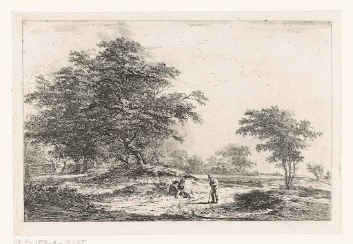 Landschap met rustende figuren