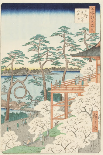 One Hundred Famous Views of Edo “Kiyomizu Hall and Shinobazu Pond at Ueno”
