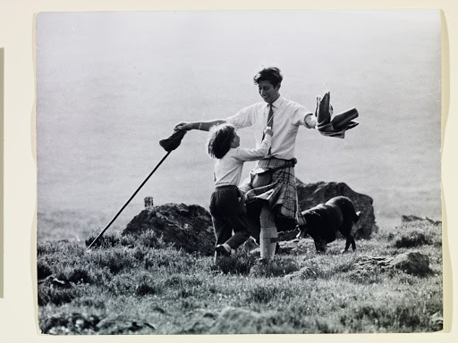 The King, then Prince of Wales at Balmoral with Lady Sarah Armstrong-Jones, 1971