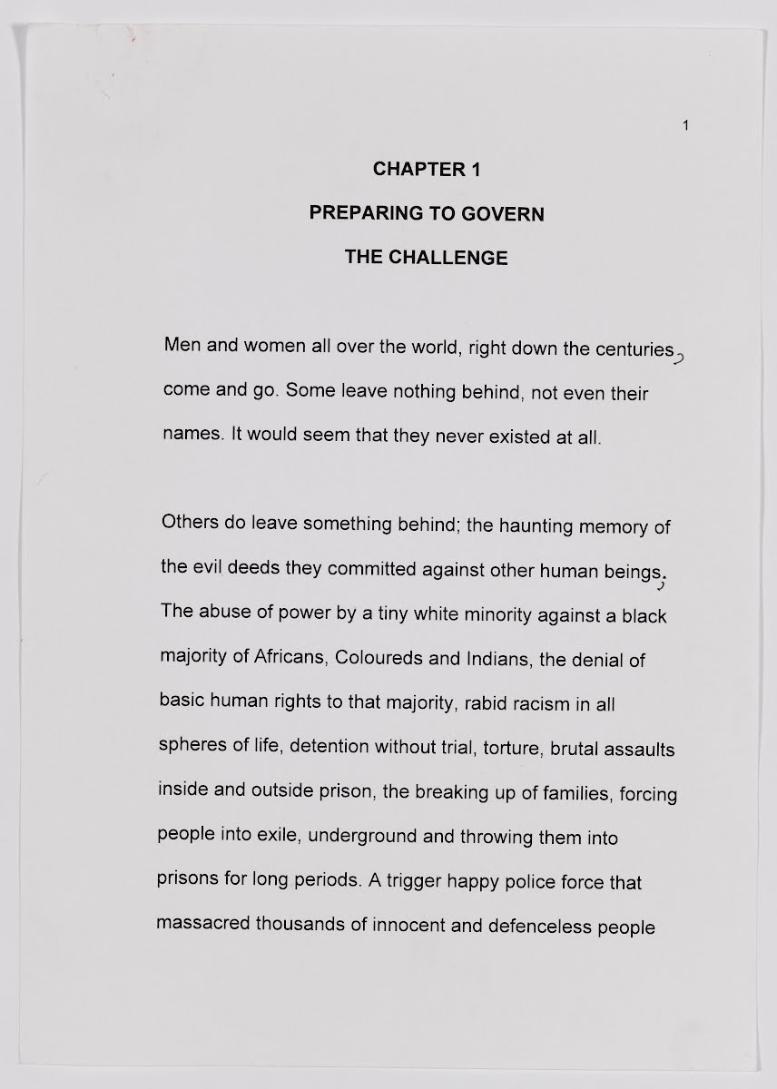 Sequel to Long Walk to Freedom - Revision 9 - Chapter 1 Page 1