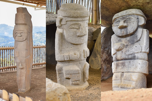 Esculturas de San Agustín, Alto de las Piedras y Alto de los Ídolos
