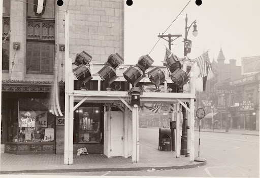 Detroit, Mich. Grand Circus Park, Showing Battery of General Electric Floodlight Projectors. Knights Templar Conclave.