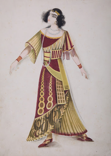 Giuseppe Verdi "AIDA". A sketch of ballet dancer‘s costume